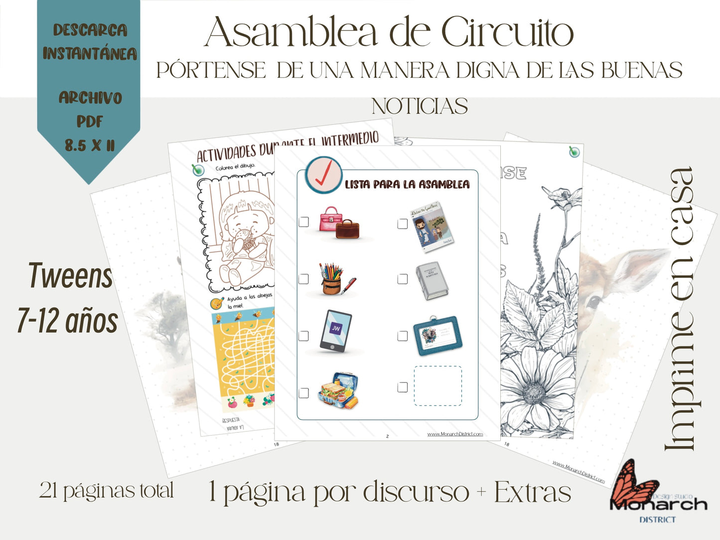 DIGITAL  | ESPAÑOL Libro Asamblea de circuito para 7-12 años. PÓRTENSE DE UNA MANERA DIGNA DE LAS BUENAS NOTICIAS