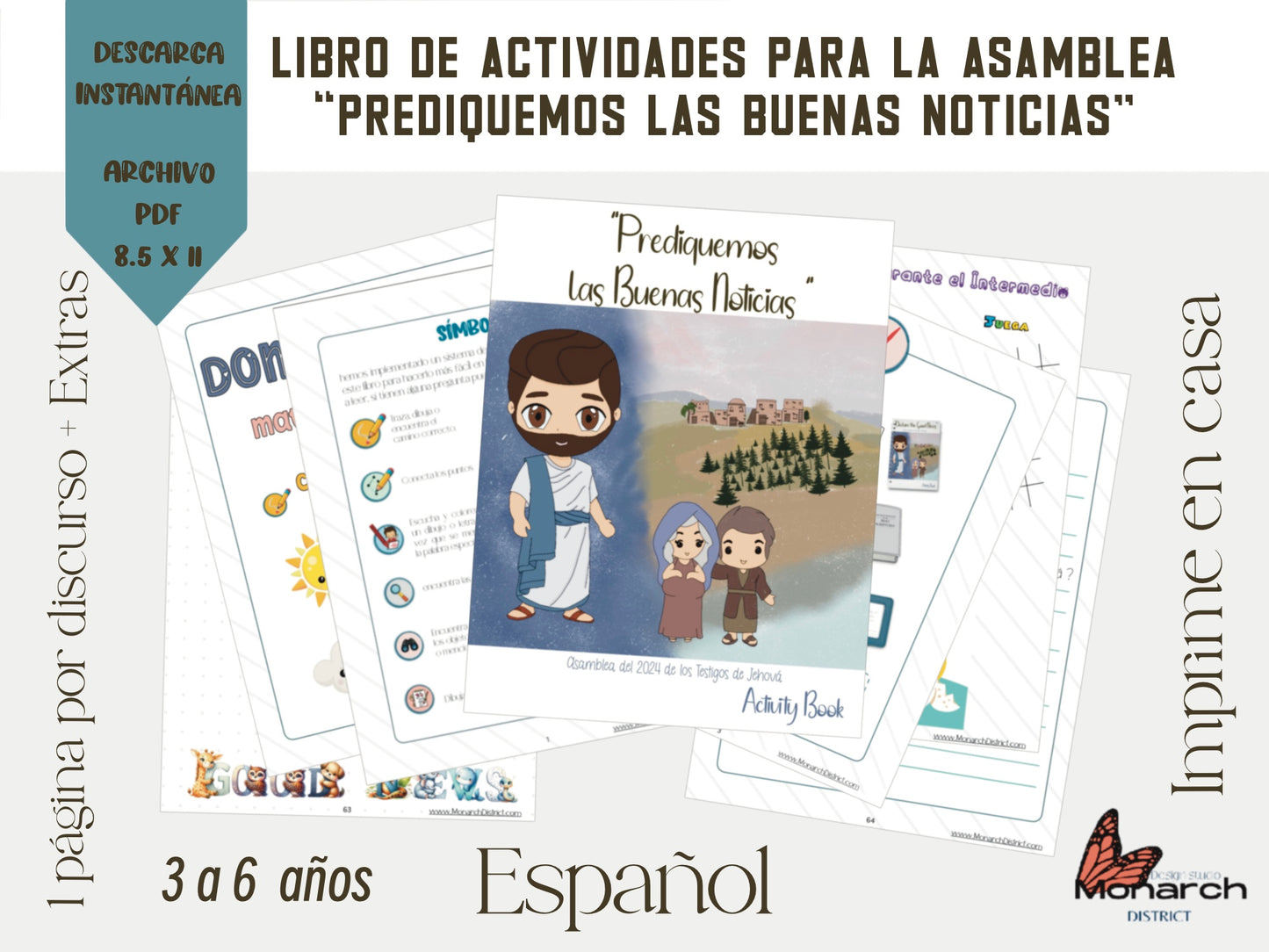 DIGITAL ESPAÑOL, libro de actividades para niños 3-6 años  Asamblea 2024  “PREDIQUEMOS LAS BUENAS NOTICIAS” Jw convention