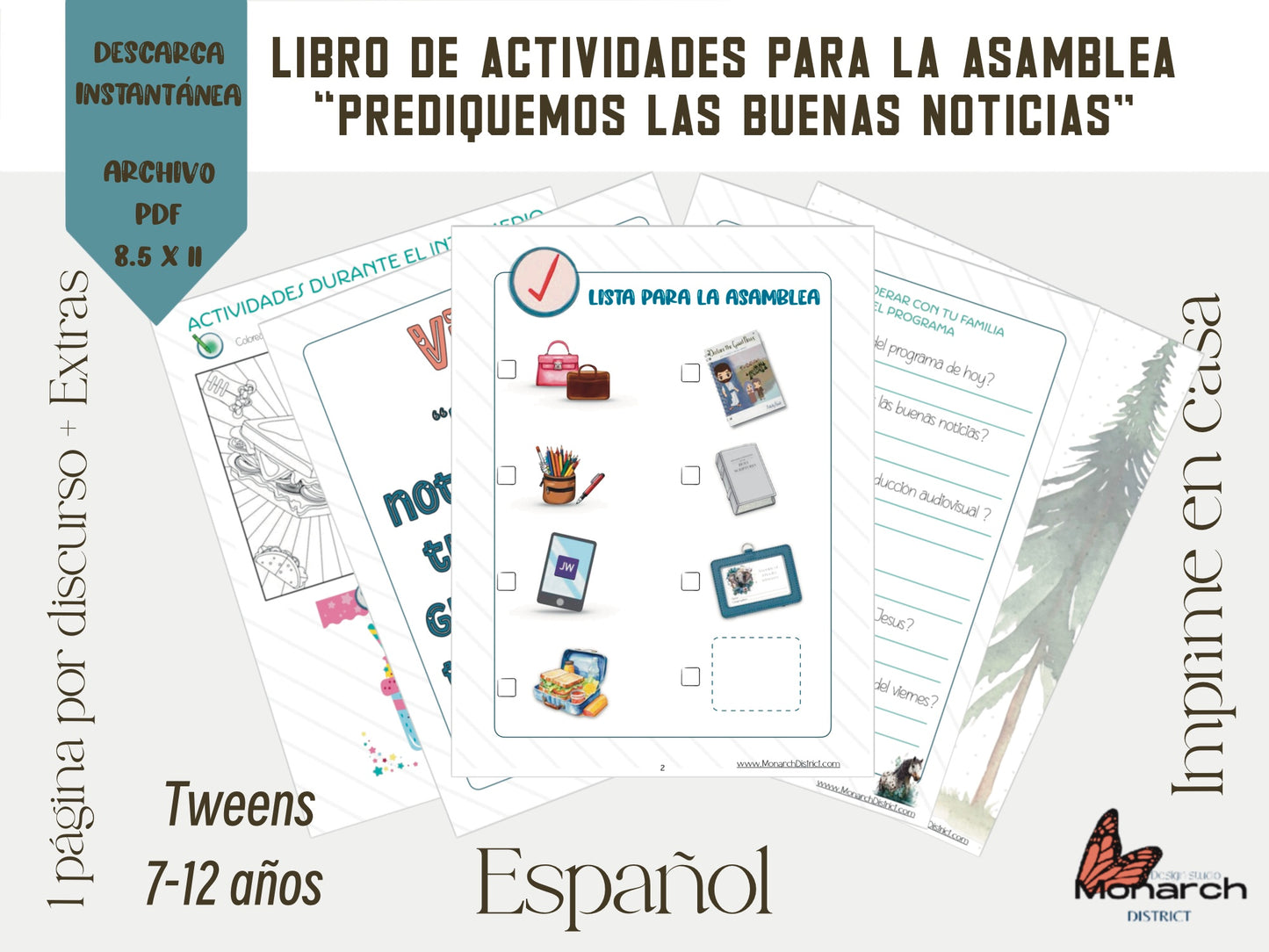 DIGITAL ESPAÑOL, libro de actividades para 7-12 años Asamblea 2024  “PREDIQUEMOS LAS BUENAS NOTICIAS” pre-adolescentes Tweens Jw convention