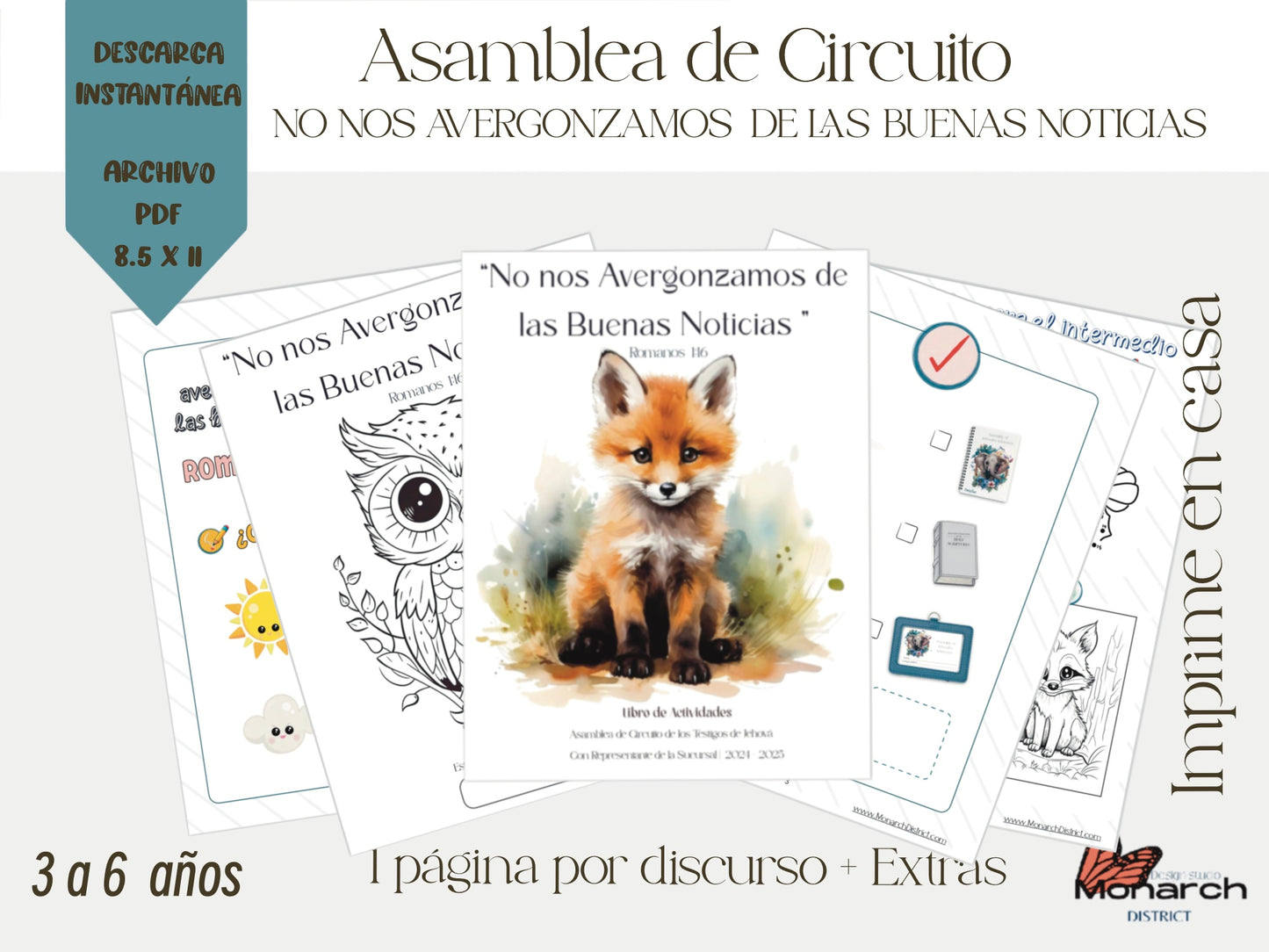 DIGITAL  | ESPAÑOL Libro Asamblea de circuito para 3-6 años. NO NOS AVERGONZAMOS DE LAS BUENAS NOTICIAS