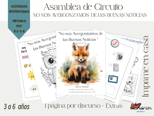 DIGITAL  | ESPAÑOL Libro Asamblea de circuito para 3-6 años. NO NOS AVERGONZAMOS DE LAS BUENAS NOTICIAS