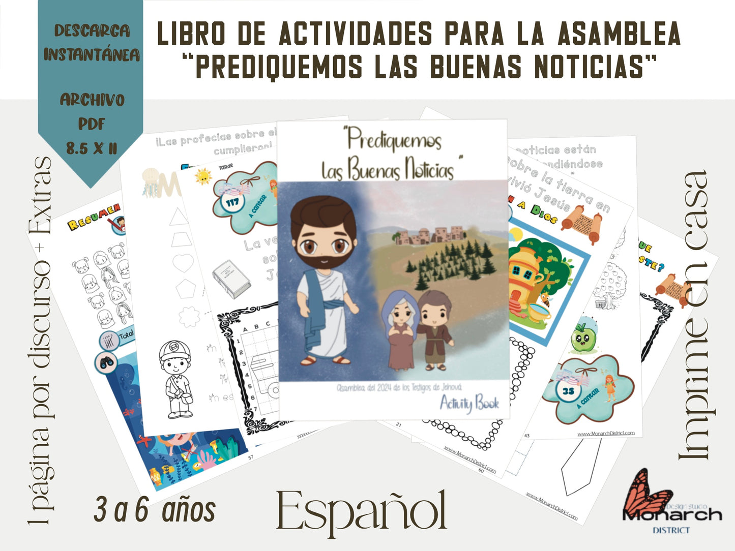 DIGITAL ESPAÑOL, libro de actividades para niños 3-6 años  Asamblea 2024  “PREDIQUEMOS LAS BUENAS NOTICIAS” Jw convention