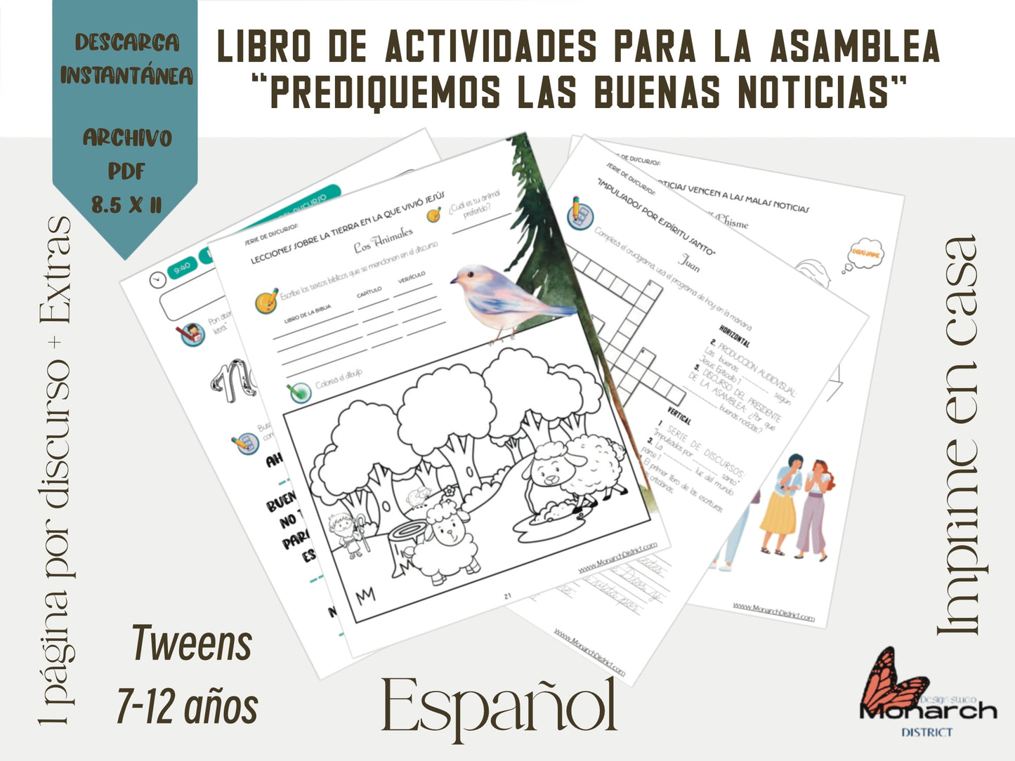 DIGITAL ESPAÑOL, libro de actividades para 7-12 años Asamblea 2024  “PREDIQUEMOS LAS BUENAS NOTICIAS” pre-adolescentes Tweens Jw convention