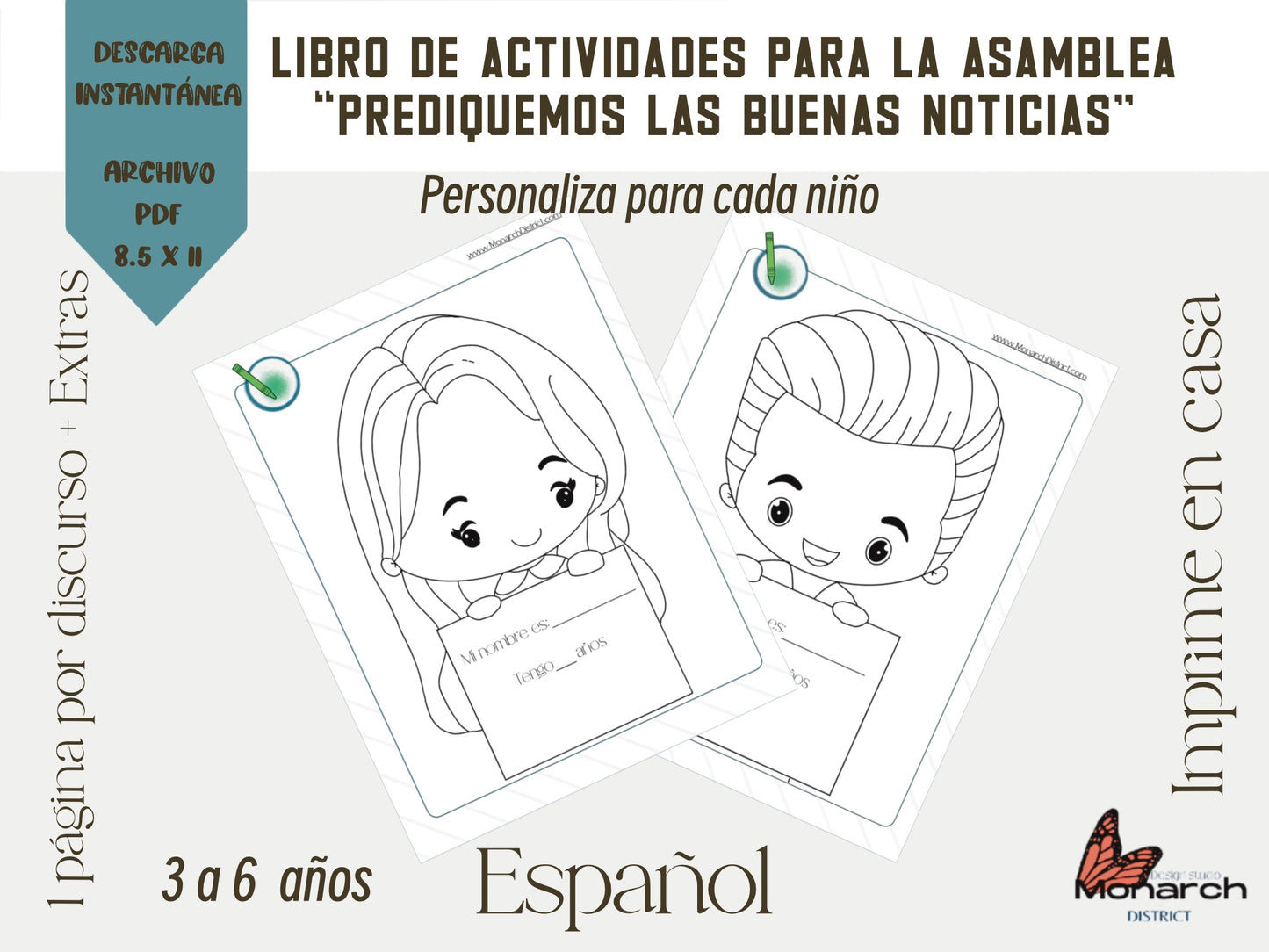 DIGITAL ESPAÑOL, libro de actividades para niños 3-6 años  Asamblea 2024  “PREDIQUEMOS LAS BUENAS NOTICIAS” Jw convention