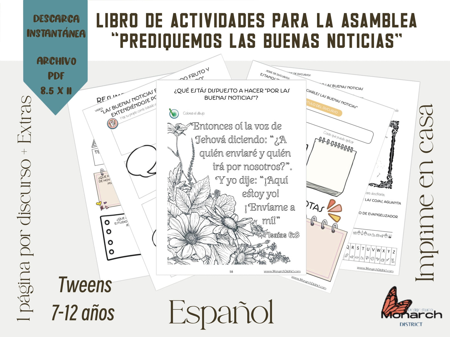 DIGITAL ESPAÑOL, libro de actividades para 7-12 años Asamblea 2024  “PREDIQUEMOS LAS BUENAS NOTICIAS” pre-adolescentes Tweens Jw convention