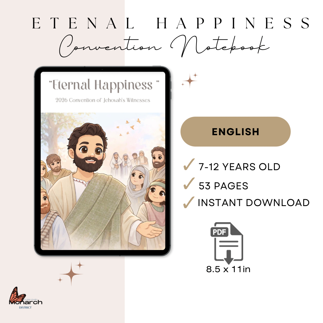 DIGITAL  | ENGLISH Activity book for the Regional/ Internacional Convention 7-12 years old. “ ETERNAL HAPPINESS”
