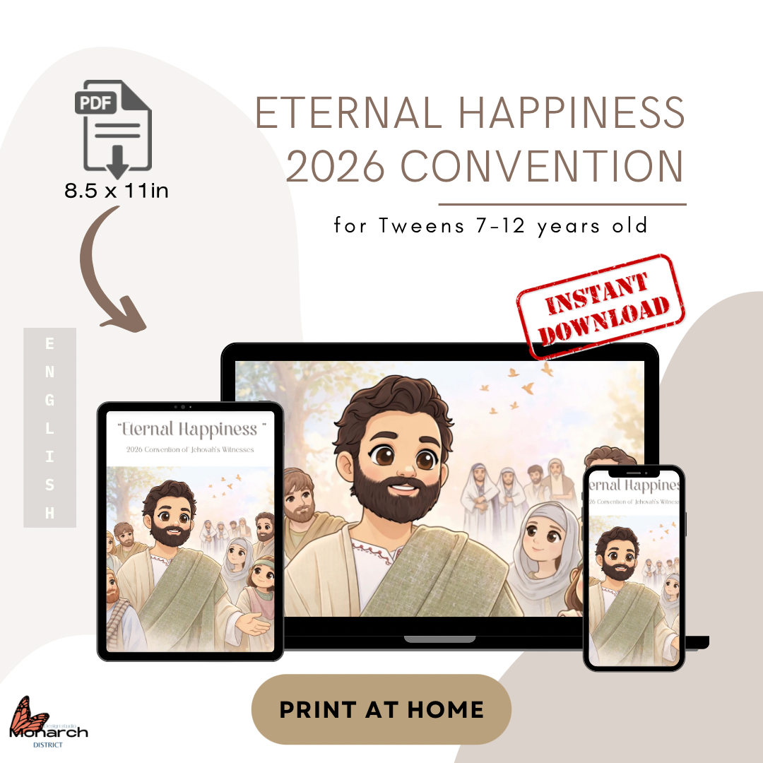 DIGITAL  | ENGLISH Activity book for the Regional/ Internacional Convention 7-12 years old. “ ETERNAL HAPPINESS”