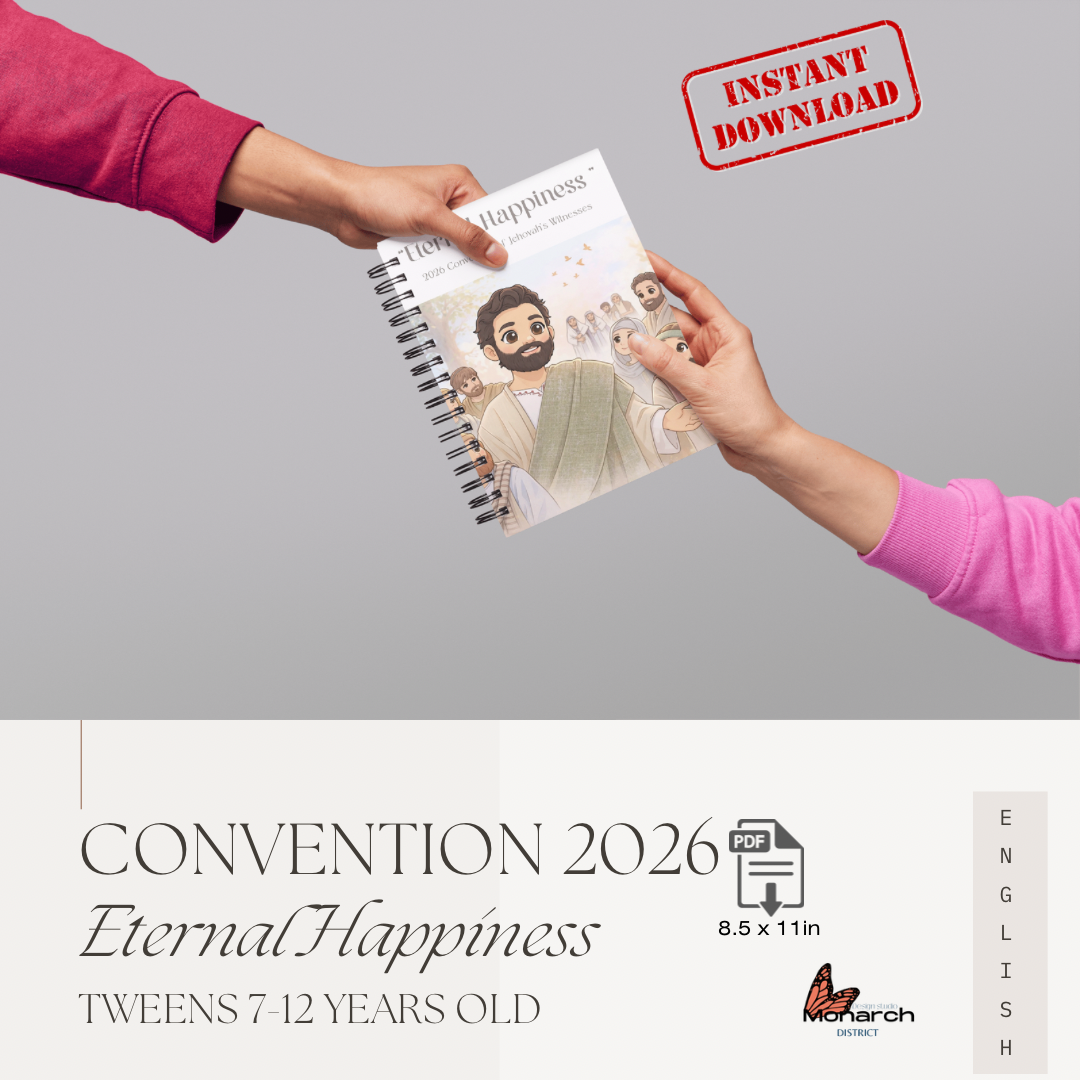 DIGITAL  | ENGLISH Activity book for the Regional/ Internacional Convention 7-12 years old. “ ETERNAL HAPPINESS”