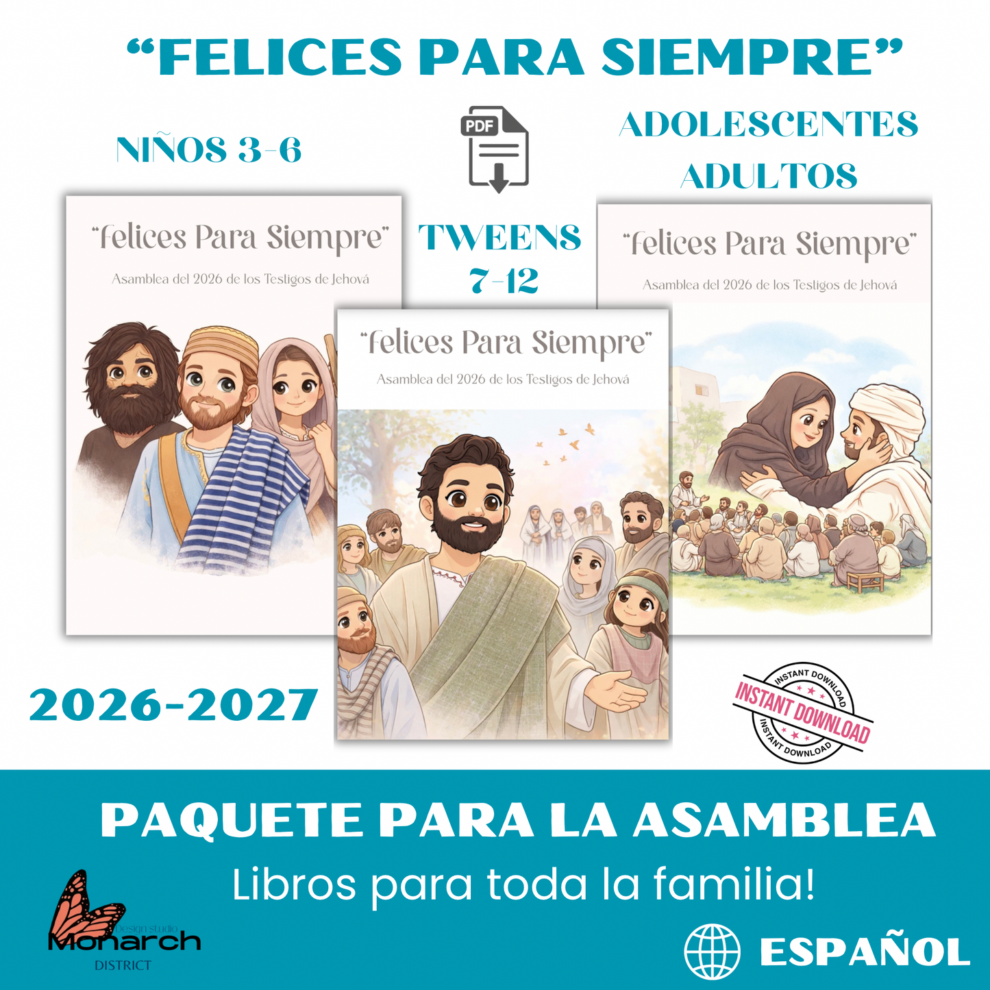 DIGITAL  | ESPAÑOL Notebook BUNDLE for the Regional/ Internacional Convention “ ETERNAL HAPPINESS” for the whole family