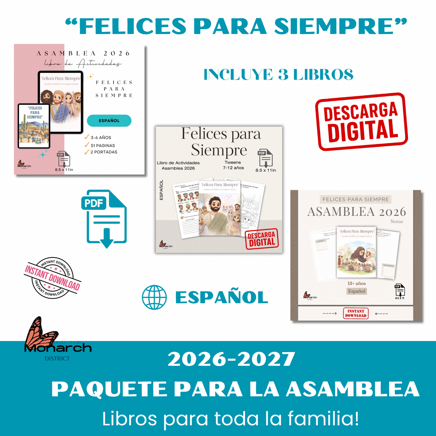 DIGITAL  | ESPAÑOL Notebook BUNDLE for the Regional/ Internacional Convention “ ETERNAL HAPPINESS” for the whole family