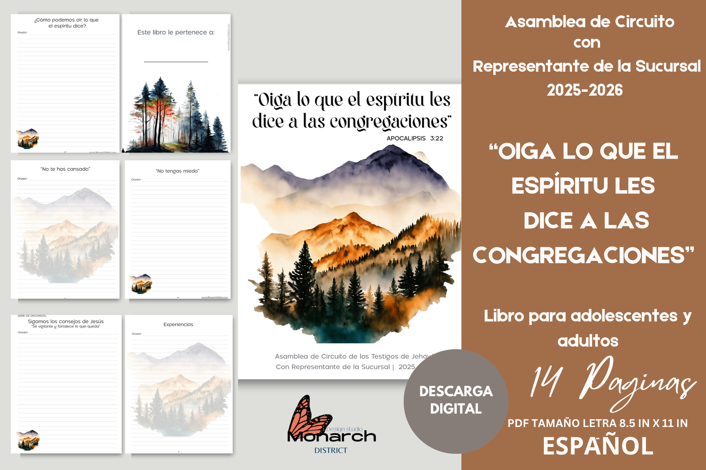 DIGITAL  | ESPAÑOL Notas. Cuaderno para la asamblea de circuito 2025-2026 “Oigan lo que el espíritu les dice a las congregaciones” for adolescentes y adultos v3