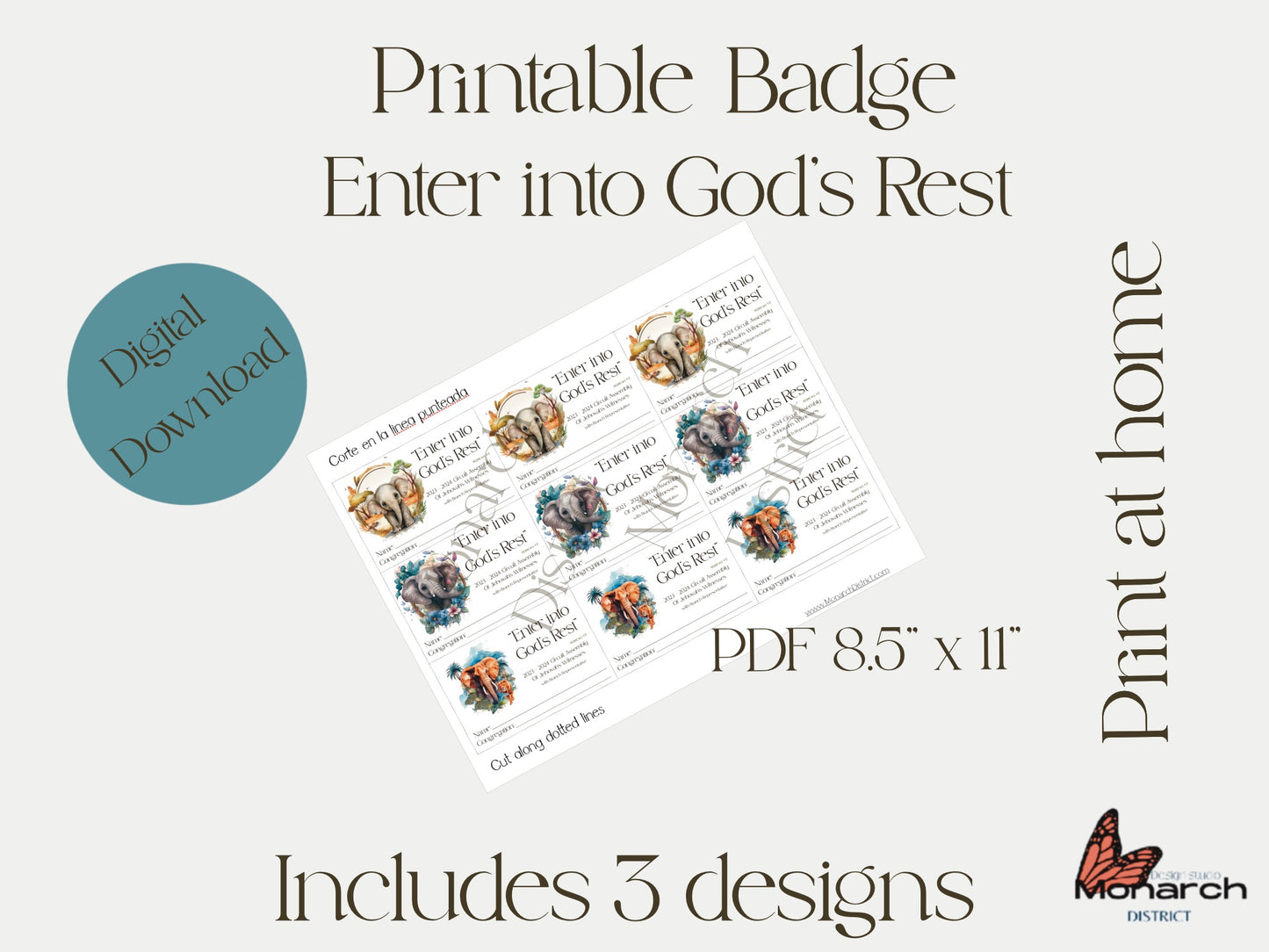 DIGITAL |  Badge Circuit Assembly “Enter into God’s rest” with Branch Representative